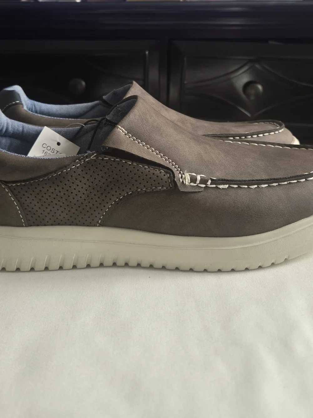 IZOD Men's Brown Slip-On Memory Foam Casual Loafers